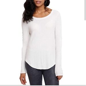 Chaser Women's Long Sleeve Waffle Thermal Tunic Sweater Top